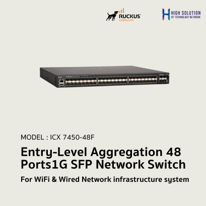 ICX 7450-48F RUCKUS Entry-Level Aggregation 48 Ports1G No PoE SFP Network Switch For WiFi &amp; Wired Network infrastructure system