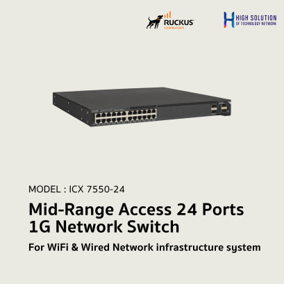 ICX 7550-24 RUCKUS Mid-Range Access 24 Ports 1G No PoE Network Switch For WiFi &amp; Wired Network infrastructure system