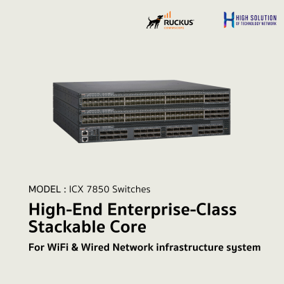 ICX 7850 Switches RUCKUS High-End Enterprise-Class Stackable Core/Aggregation Switch with 100GbE For WiFi &amp; Wired Network infrastructure system