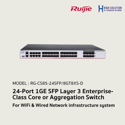 RG-CS85-24SFP/8GT8XS-D, Ruijie 24-Port 1GE SFP Layer 3 Enterprise-Class Core or Aggregation Switch