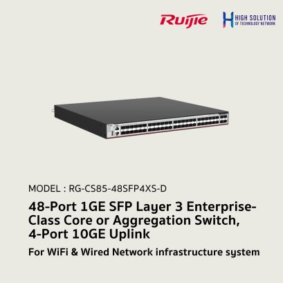 RG-CS85-48SFP4XS-D, Ruijie, 48-Port 1GE SFP Layer 3 Enterprise-Class Core or Aggregation Switch, 4-Port 10GE Uplink