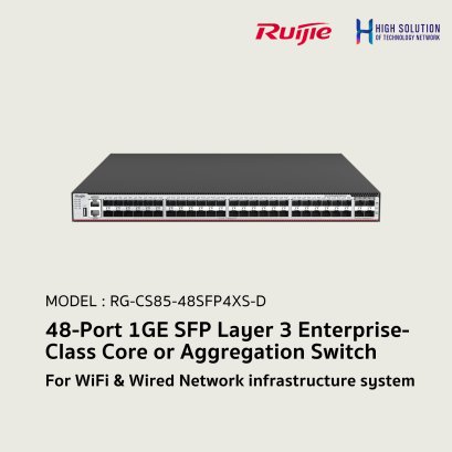 RG-CS85-48SFP4XS-D, Ruijie 48-Port 1GE SFP Layer 3 Enterprise-Class Core or Aggregation Switch, 4-Port 10GE Uplink