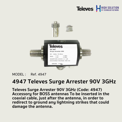 4947 Televes Surge Arrester 90V 3GHz