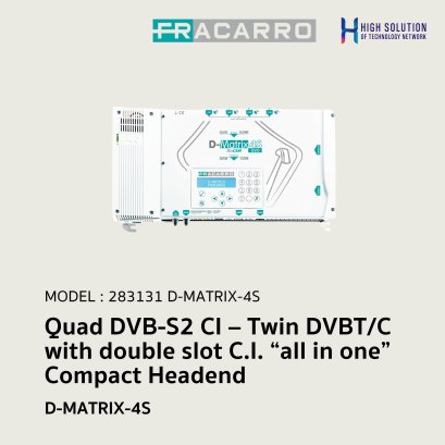 Quad DVB-S2 CI – Twin DVBT/C with double slot C.I. “all in one” Compact Headend