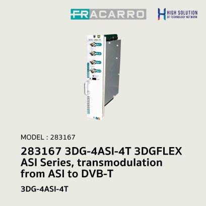 283167 3DG-4ASI-4T 3DGFLEX ASI Series, transmodulation from ASI to DVB-T