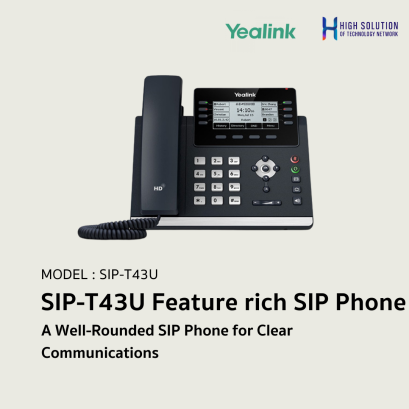 SIP-T43U (Yealink) Feature-rich SIP Phone IP-PBX Solutions