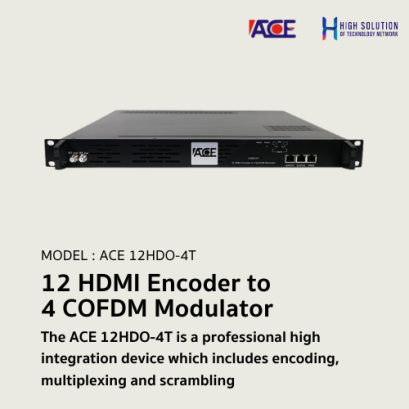 12HDO-4T (ACE) 12 HDMI Encoder to 4 COFDM Modulator