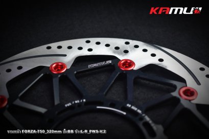 จานหน้า FORZA-750 320 มิล.ลาย PWS-V.2 สำหรับปั๊ม BREMBO