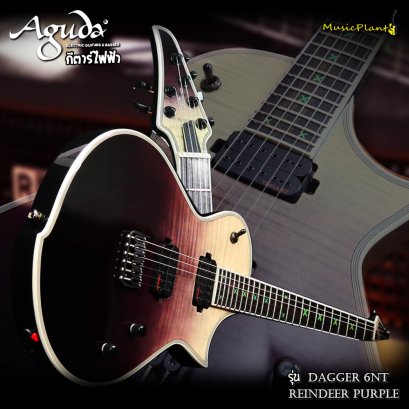 Aguda Electric Guitar กีตาร์ไฟฟ้า Metal รุ่น DAGGER 6NT Reindeer Purple