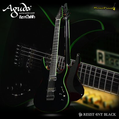 Aguda Active  Electric Guitar กีตาร์ไฟฟ้า Metal รุ่น Resist 6NT Black