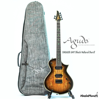 Aguda Electric Guitar กีตาร์ไฟฟ้า Metal รุ่น DAGGER 6NT Black Natural Burst