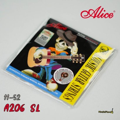 สายกีตาร์โปร่ง Alice รุ่น A206 SL (11-52)