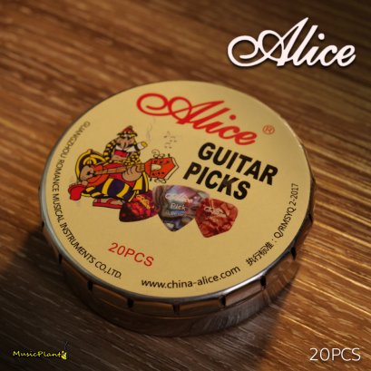 Alice ปิ๊กกีตาร์20ตัว พร้อมกล่อง (คละไซส์)