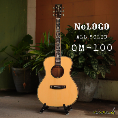 Nologo กีตาร์โปร่ง All Solid Guitars | QD-OM100
