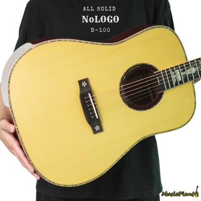 Nologo กีตาร์โปร่ง All Solid Guitars | D100