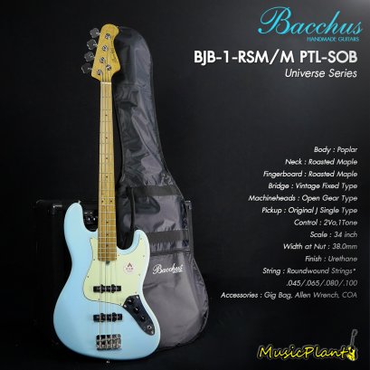 Bacchus เบสไฟฟ้า รุ่น BJB-1-RSM/M PTL-SOB