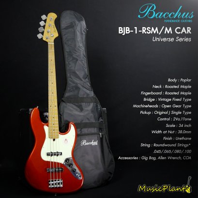 Bacchus เบสไฟฟ้า รุ่น BJB-1-RSM/M CAR CANDY APPLE RED