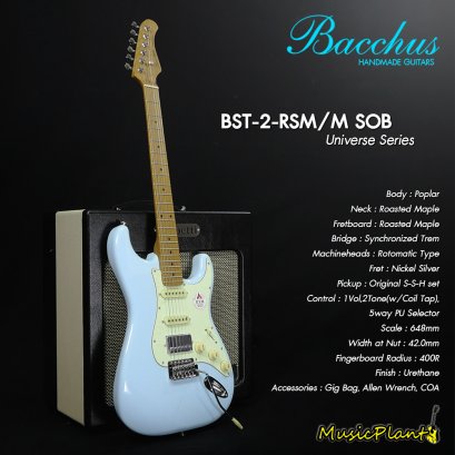 Bacchus กีตาร์ไฟฟ้า รุ่น BST-2-RSM/M SOB SONIC BLUE