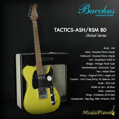 Bacchus กีตาร์ไฟฟ้า รุ่น TACTICS-ASH/RSM BD