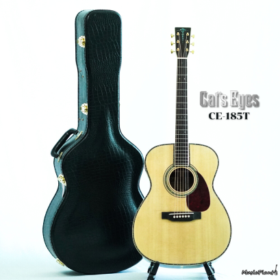 Cat's Eyes Guitar กีตาร์โปร่ง All Solid รุ่น CE-185T With HardCase Cat's Eyes Guitar กีตาร์โปร่ง All Solid รุ่น CE-185T With HardCase