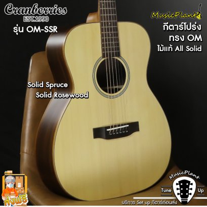 Cranberries กีตาร์โปร่ง / กีตาร์โปร่งไฟฟ้า All Solid  รุ่น OM-SSR (Solid Spruce - Solid Rosewood) Cranberries กีตาร์โปร่ง / กีตาร์โปร่งไฟฟ้า All Solid  รุ่น OM-SSR (Solid Spruce - Solid Rosewood)