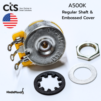 CTS - Pot A500K Regular Shaft and Embossed Cover