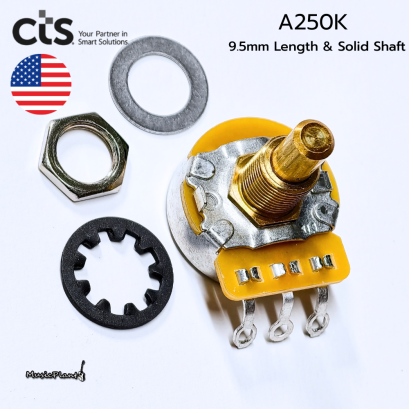 CTS - Pot A250K 9.5mm Length and Solid Shaft