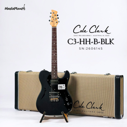 Cole Clark | Culprit 3 True Balance pickups HH - Black - Black scratch plate (SN:2606145)