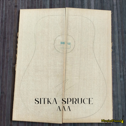 ไม้หน้ากีตาร์โปร่ง Sitka Spruce เกรด AAA (001)
