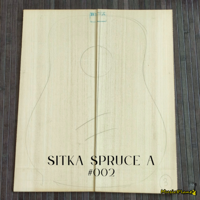 ไม้หน้ากีตาร์โปร่ง Sitka Spruce เกรด A (002)