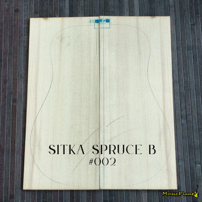 ไม้หน้ากีตาร์โปร่ง Sitka Spruce เกรด B (002)