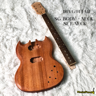 DIY Guitar บอดี้+คอ กีตาร์ ทรง SG (Set Neck)