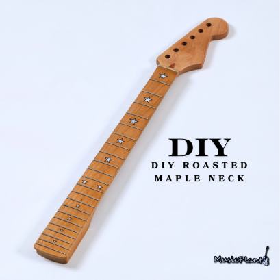 DIY คอกีตาร์ไฟฟ้า คอดาว Roated Maple / Roasted Maple