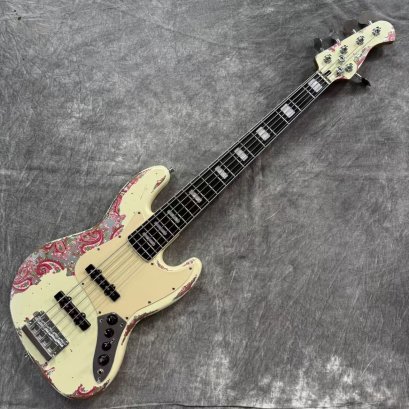 Dhatarattha - Performance DEB 5 Strings | Vintage White Over Pink Paisley
