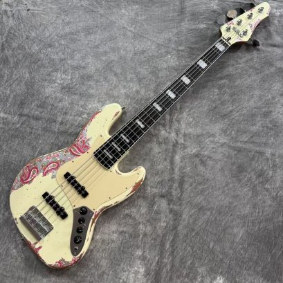 Dhatarattha - Performance DEB 5 Strings | Vintage White Over Pink Paisley