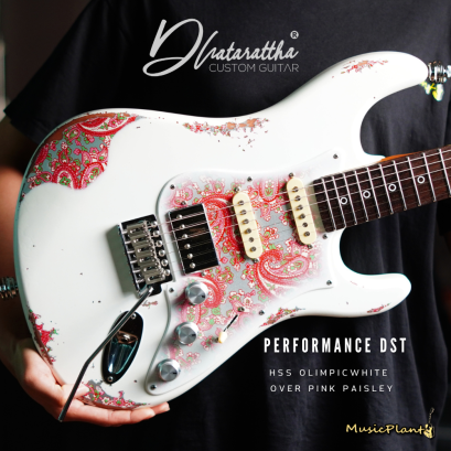 Dhatarattha - Performance DST | Olympic White Over Pink Paisley