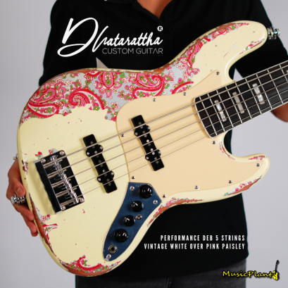 Dhatarattha - Performance DEB 5 Strings | Vintage White Over Pink Paisley