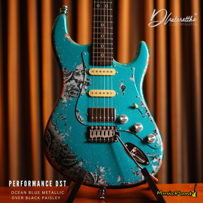 Dhatarattha - Performance DST | Blue Over Black Paisley (Lacquer cracking)