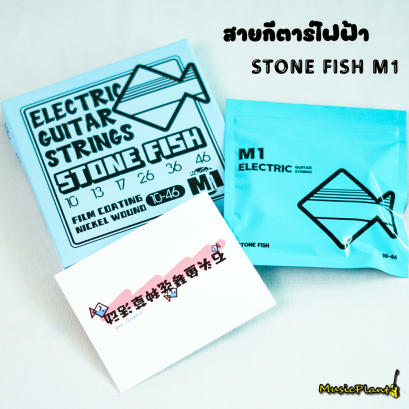 Stone Fish สายกีตาร์ไฟฟ้าเคลือบกันสนิมแบบ PVD รุ่น M1 (10-46)