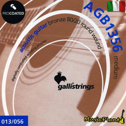 GalliStrings สายกีตาร์โปร่งเคลือบกันสนิม Coated 80/20 Bronze รุ่น AGB1356 MEDIUM GalliStrings สายกีตาร์โปร่งเคลือบกันสนิม Coated 80/20 Bronze รุ่น AGB1356 MEDIUM