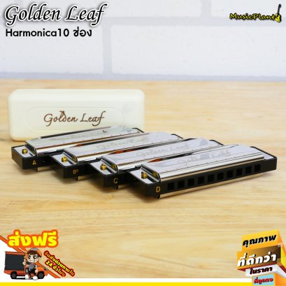 Golden Leaf ฮาร์โมนิก้า Set รวม 8 คีย์ Harmonica ขนาด 10 ช่อง
