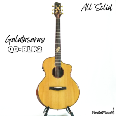 GALASATARAY: GT-QD2-BLK, Acoustic Electric Guitar, All Solid GALASATARAY: GT-QD2-BLK, Acoustic Electric Guitar, All Solid
