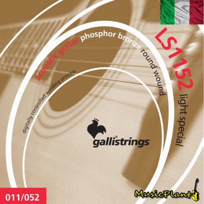 GalliStrings สายกีตาร์โปร่ง รุ่น LS1152 (Phospher Bronze) LIGHT SPECIAL (11-52) GalliStrings สายกีตาร์โปร่ง รุ่น LS1152 (Phospher Bronze) LIGHT SPECIAL (11-52)
