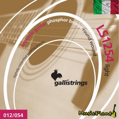 GalliStrings สายกีตาร์โปร่ง รุ่น LS1254 (Phospher Bronze) LIGHT (12-54) GalliStrings สายกีตาร์โปร่ง รุ่น LS1254 (Phospher Bronze) LIGHT (12-54)