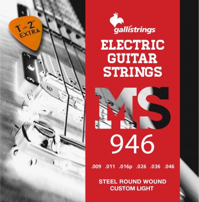 GalliStrings สายกีตาร์ไฟฟ้า รุ่น MS946 (Steel) Custom Light 9-46 GalliStrings สายกีตาร์ไฟฟ้า รุ่น MS946 (Steel) Custom Light 9-46