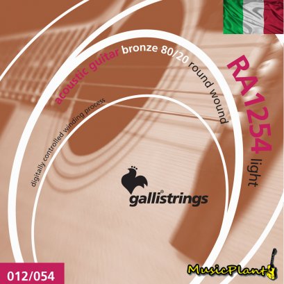 GalliStrings สายกีตาร์โปร่ง รุ่น RA1254 (80/20) LIGHT (12-54) GalliStrings สายกีตาร์โปร่ง รุ่น RA1254 (80/20) LIGHT (12-54)