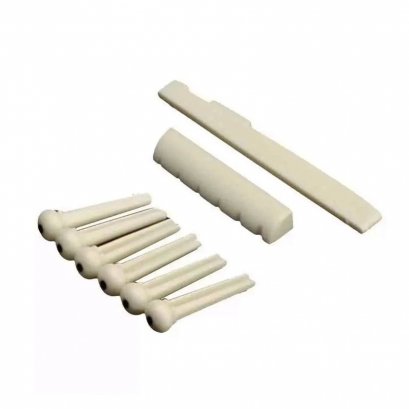 At First หย่องบน สะพานสาย และ หมุด 6 ตัว (Nut+Bridge+Saddle*6)