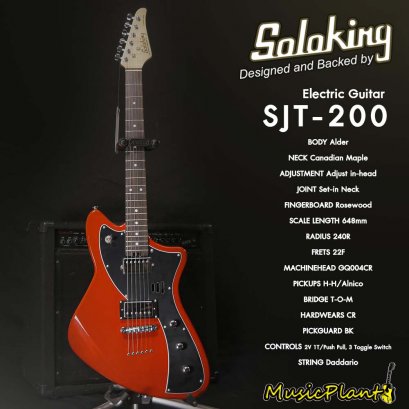 Soloking กีตาร์ไฟฟ้า Electric Guitar รุ่น SJT-200 In Old Candy Apple Red