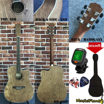 Ruison กีตาร์โปร่ง มีเหล็กดามคอ ขนาด 41&quot; รุ่น RD-40OP