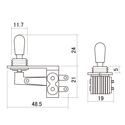 Switchcraft - Right Angle Toggle Switch